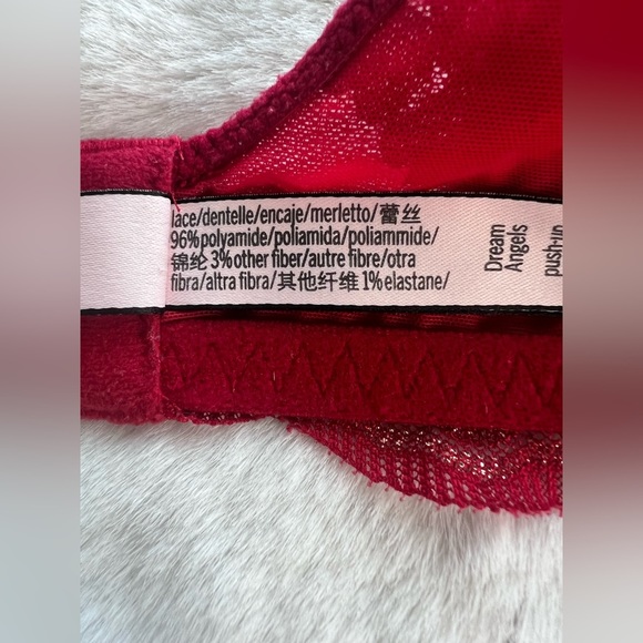 Victoria's Secret Dream Angels Push-up without padding in Red lace Size 36D - Picture 7 of 9